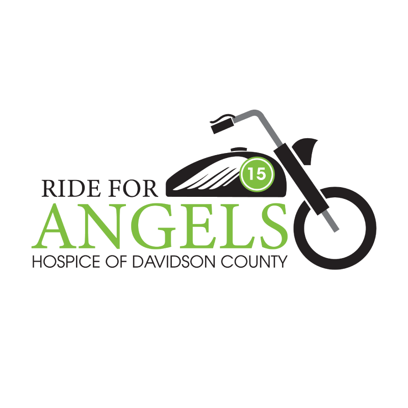 ride for angels logo for 2015, includes black bike with white wings and Ride for Angels text