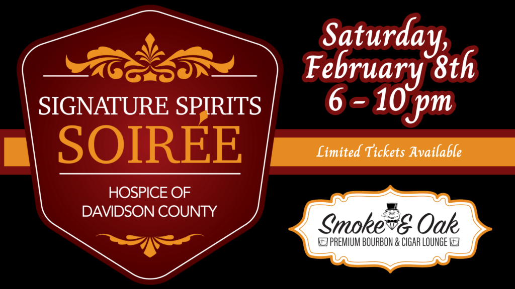 Signature spirits soiree logo in red, black, and yellow